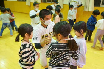 野球教室の様子